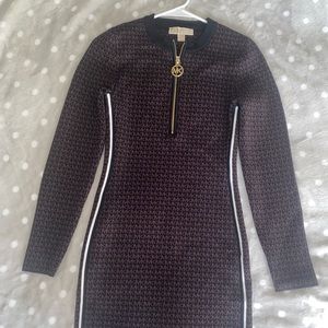 Michael kors fitted sweater dress